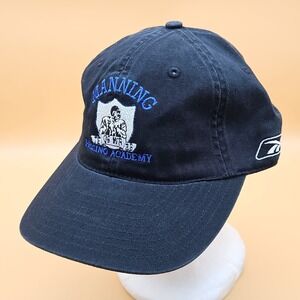Manning Passing Academy Hat Cap Reebok NFL Football Black Blue One Size Strap